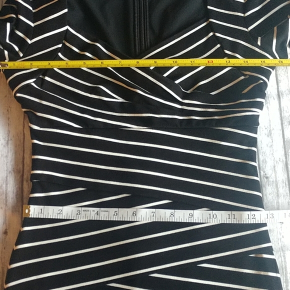WHBM Black and White Stripes Form Fitting … - Picture 5 of 8